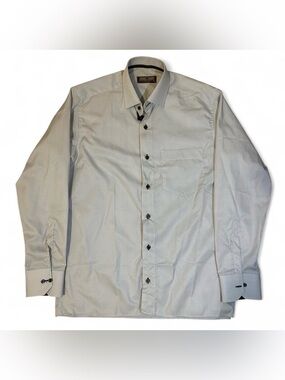 Roberto Cavalli Classic Micro Striped Long Sleeve Button Down Dress Shirt M